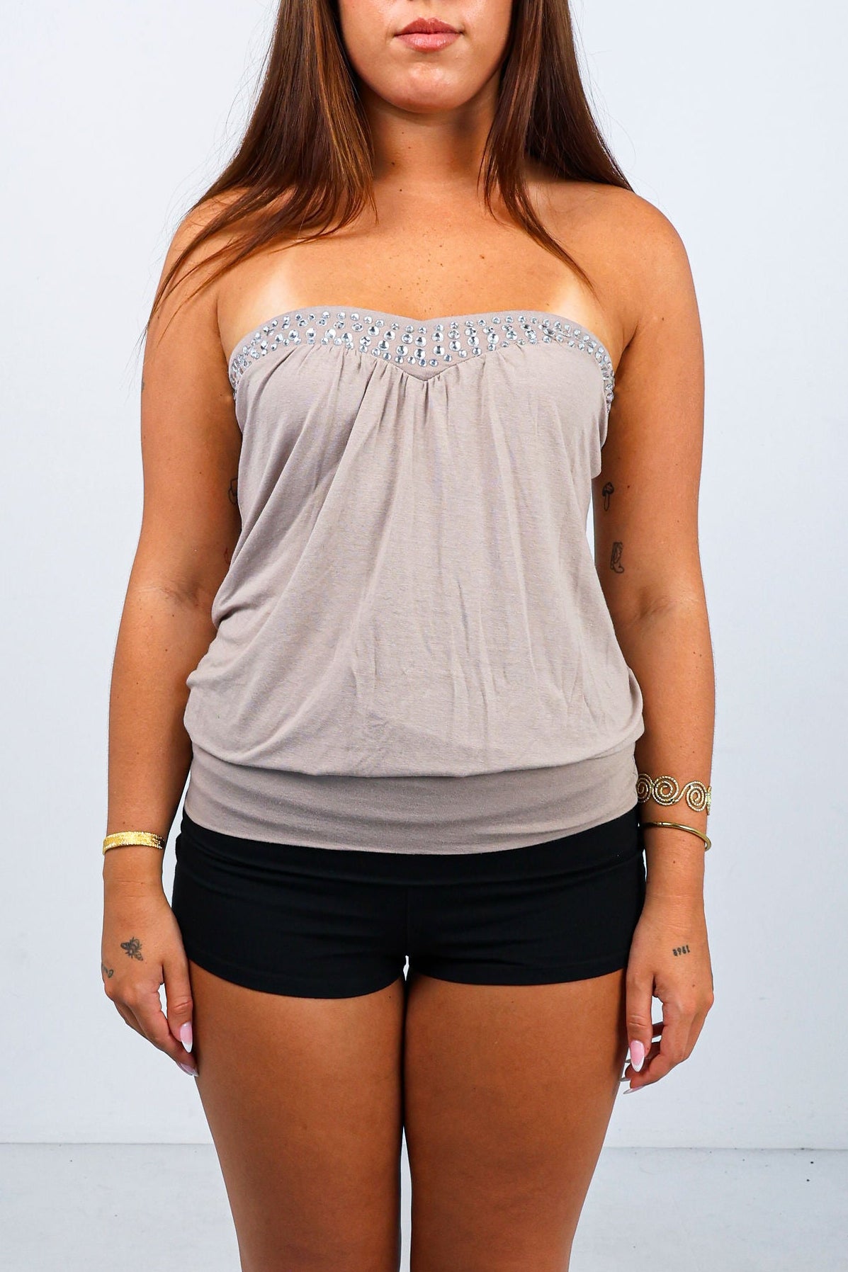 Strapless Fold Over Top