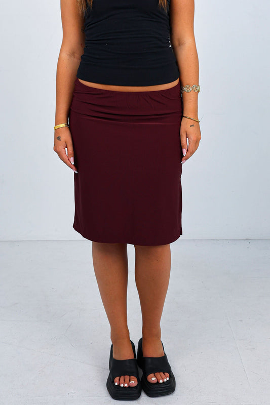 Plum Midi Skirt