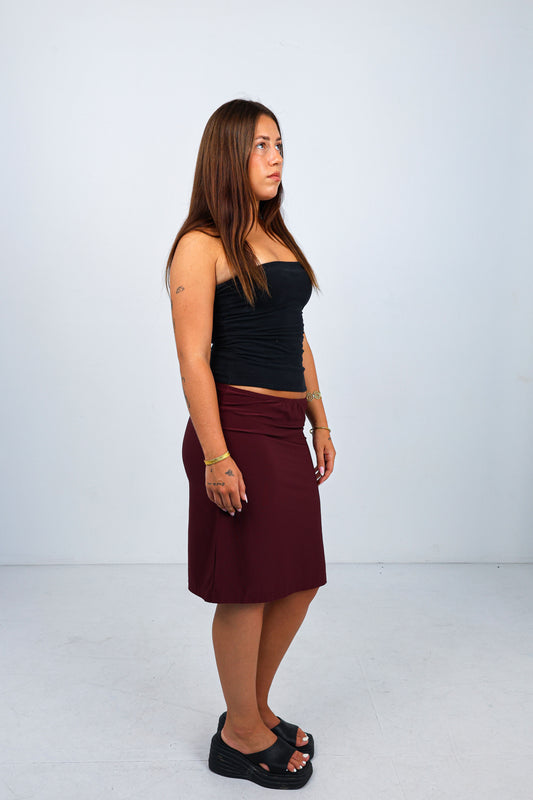 Plum Midi Skirt