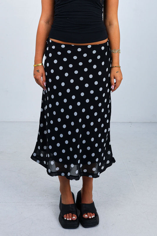 Polka Midi Skirt