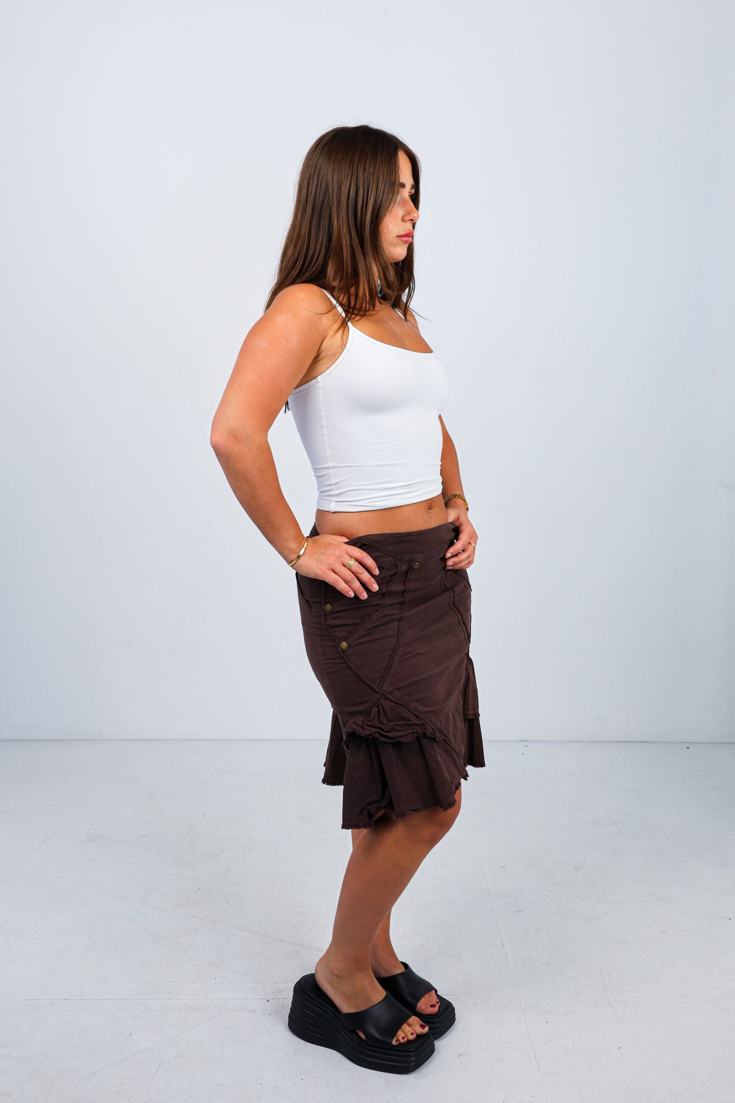 Brown Midi Skirt