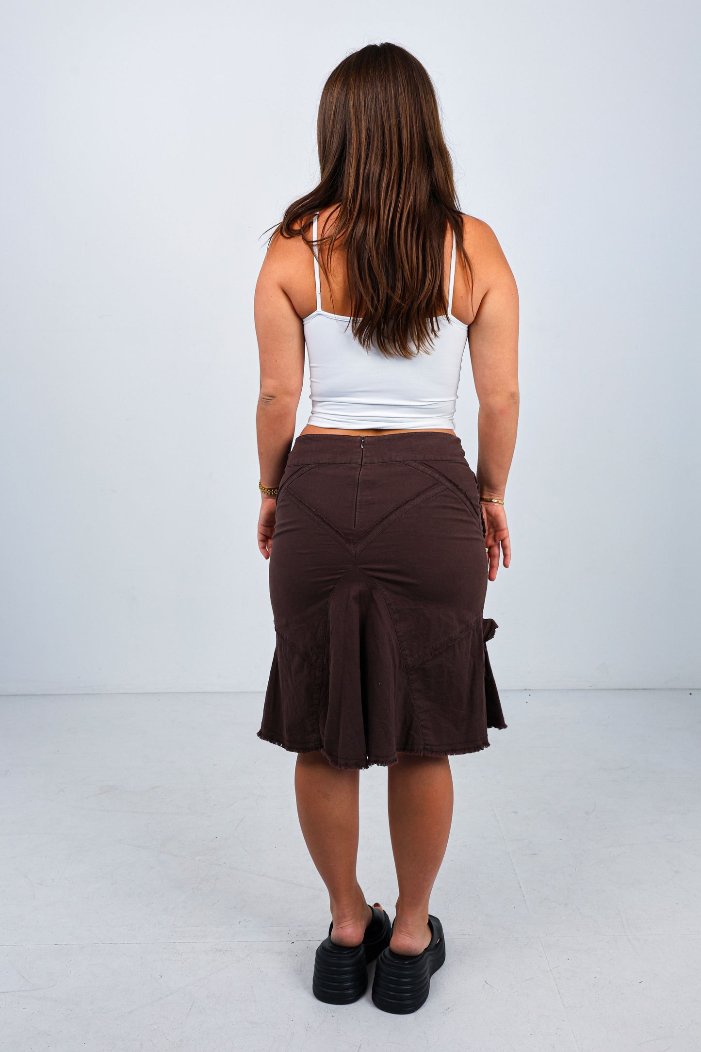 Brown Midi Skirt