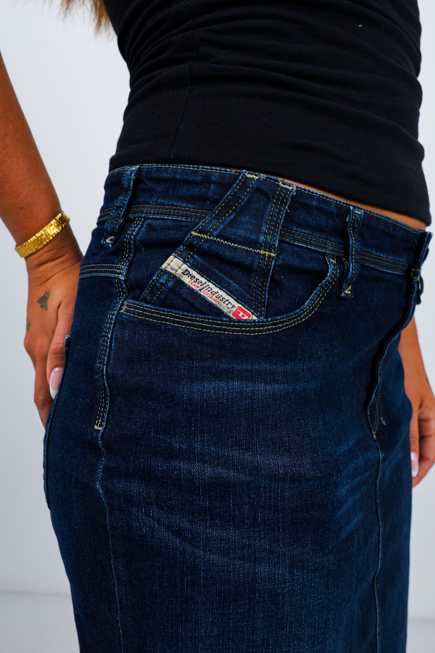 Diesel Denim Midi Skirt