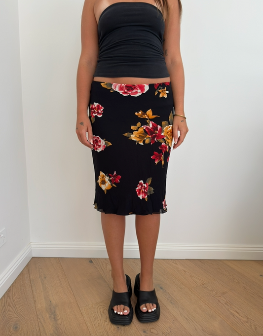 Floral Midi Skirt