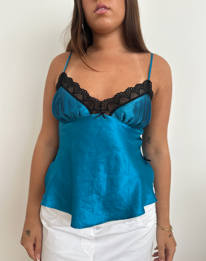 Blue Lace Cami Top