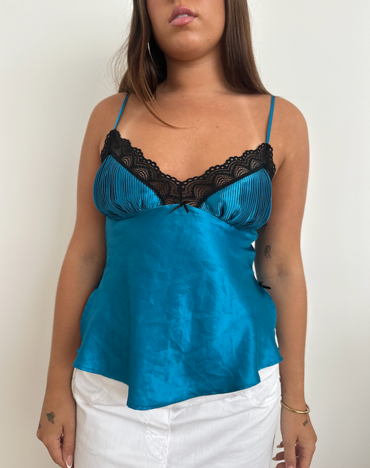 Blue Lace Cami Top