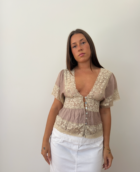 Lace Cardigan Top