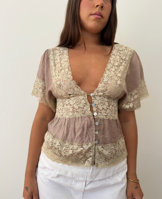 Lace Cardigan Top