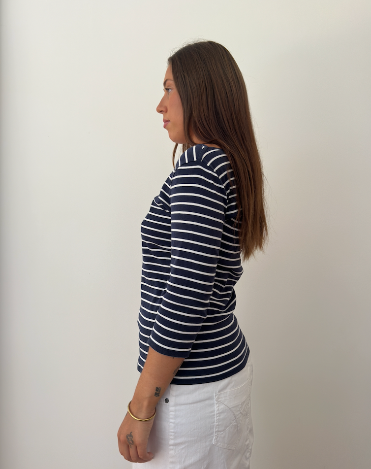 Sailor Stripe 3/4 Top