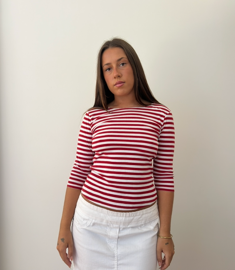 Sailor Stripe 3/4 Top