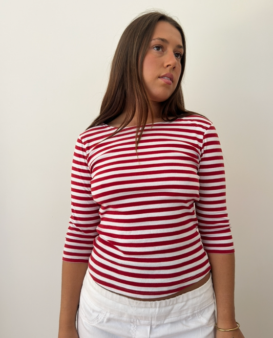 Sailor Stripe 3/4 Top