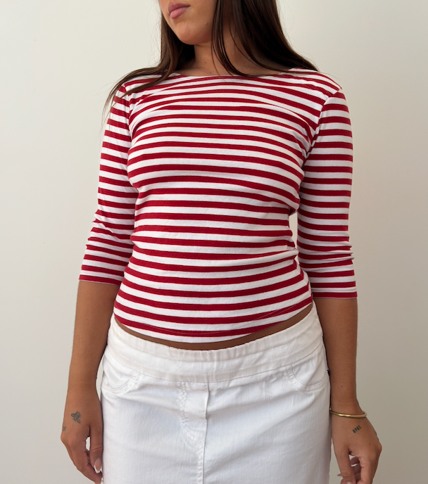 Sailor Stripe 3/4 Top