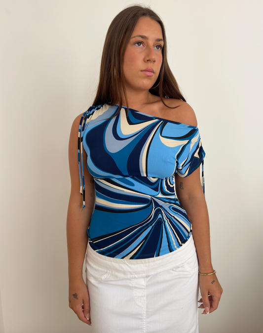 Spanish Blue Swirl Top