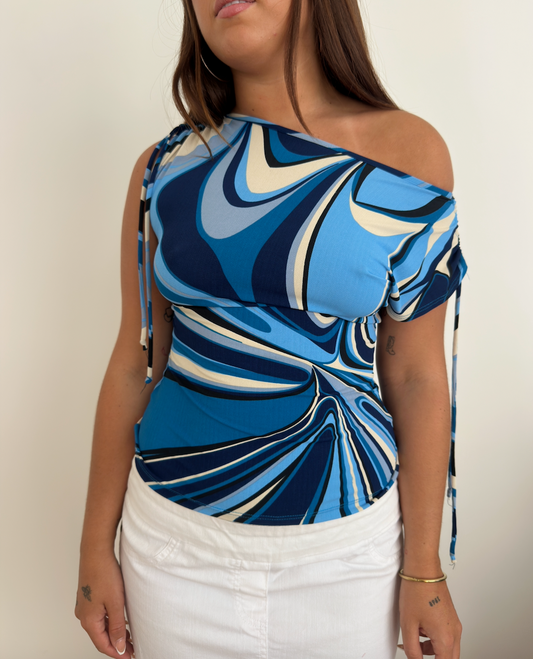 Spanish Blue Swirl Top