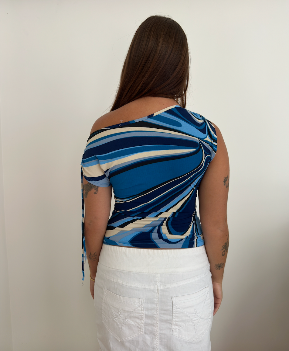 Spanish Blue Swirl Top